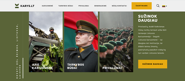 Gimnazistai turėjo galimybę susipažinti su tarnybos būdais Lietuvos kariuomenėje